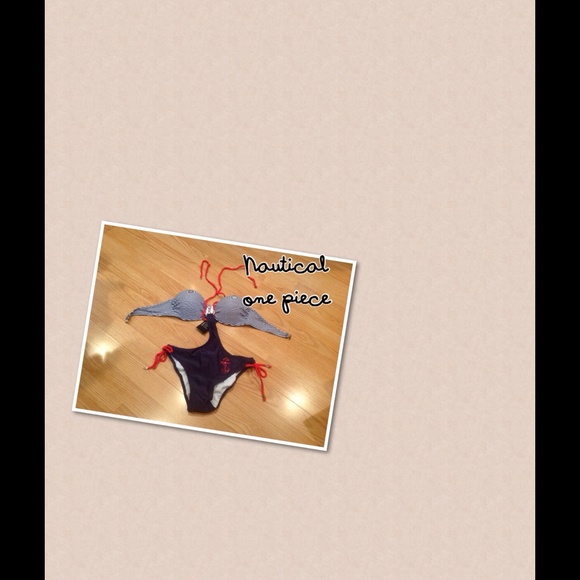 Nautical one piece bathing suit Sz S - Picture 4 of 4